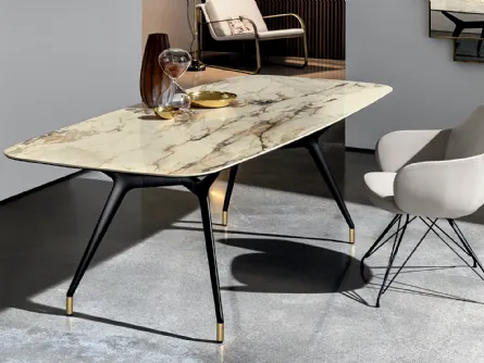 Tavolo Arkos Shaped 01 con top in ceramica di Sovet