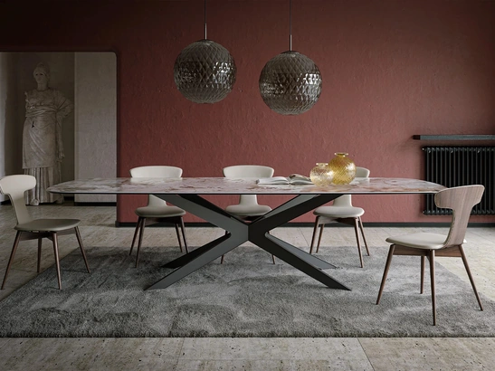 Tavolo Blade in gres porcellanato di Tonin Casa