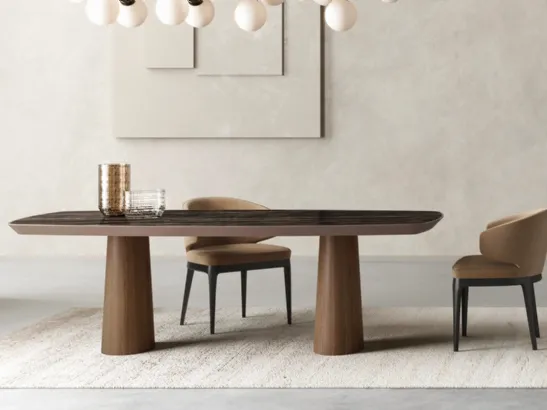 Tavolo Dual con piano in ceramica di Fasolin