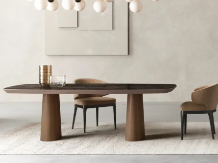 Tavolo Dual con piano in ceramica di Fasolin