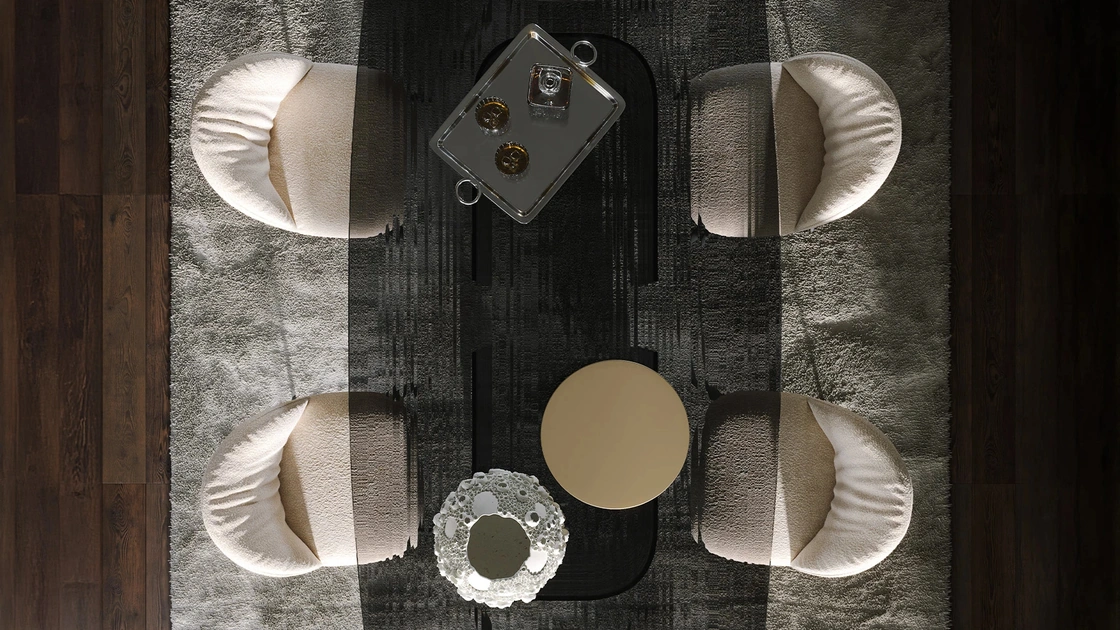 Tavolo in vetro Millerighe di Tonin Casa