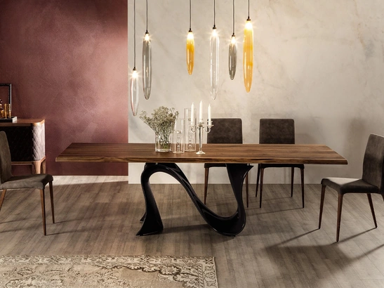 Tavolo Wave in noce canaletto di Tonin Casa