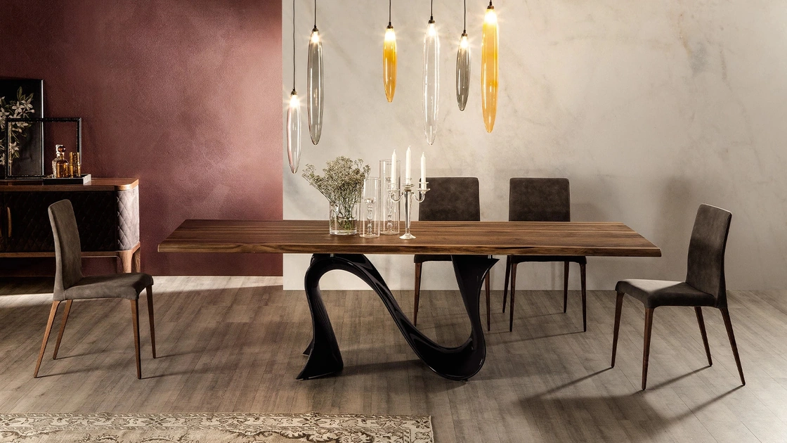 Tavolo Wave in noce canaletto di Tonin Casa