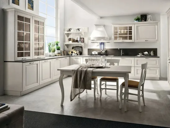 Cucina Classica angolare in legno laccato Bolgheri 04 di Stosa