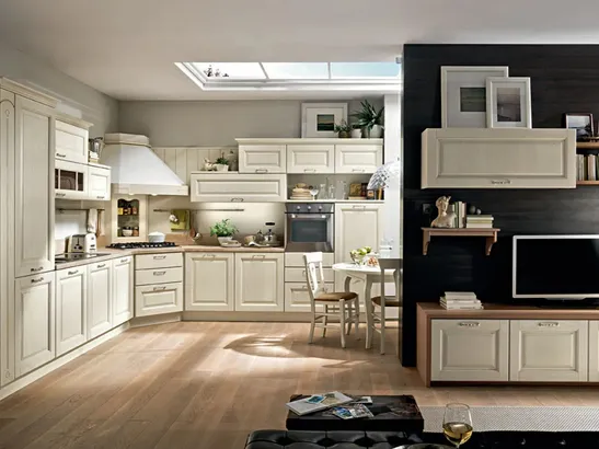 Cucina Classica angolare Bolgheri 05 in legno laccato di Stosa