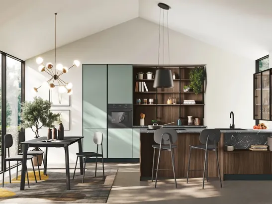 Cucina Moderna con penisola Art-Kaya 04 di Stosa