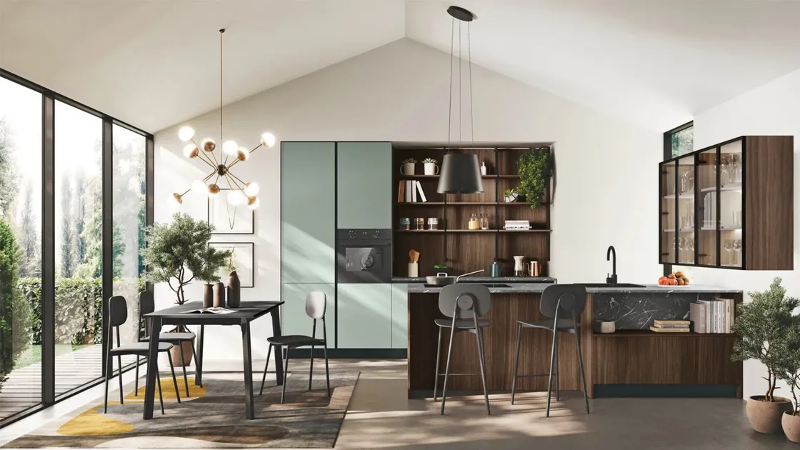 Cucina Moderna con penisola Art-Kaya 04 di Stosa