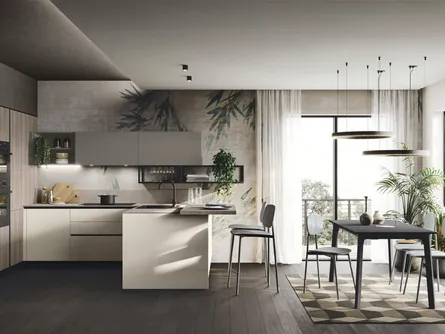 Cucina Moderna con penisola Art-Kaya 05 di Stosa