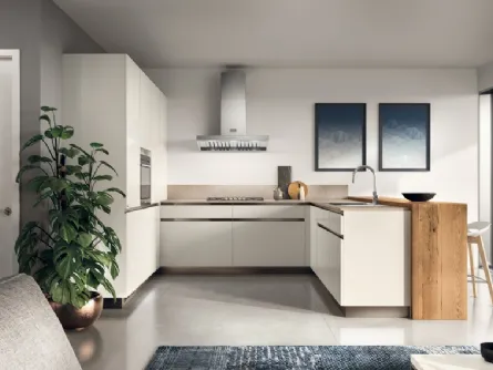 Cucina Moderna Boxi 08 in laccato Bianco di Scavolini