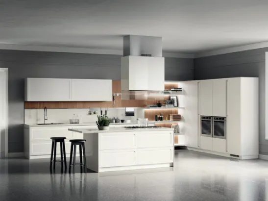Cucina Moderna Carattere 09 Bianco Prestige di Scavolini