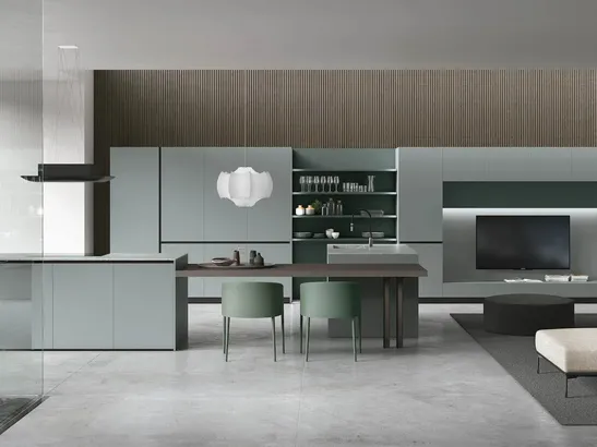 Cucina Moderna con isola Color Trend 02 di Stosa
