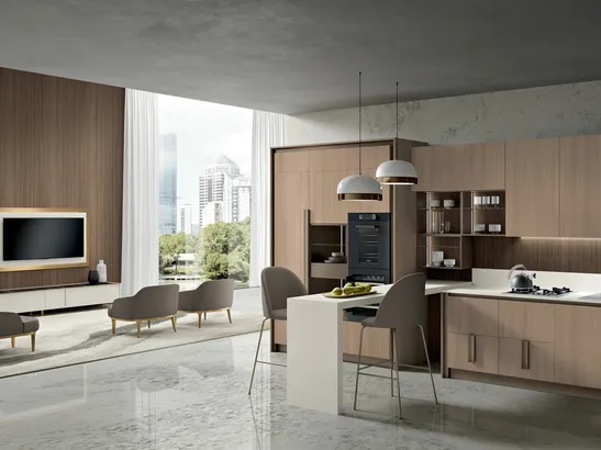 Cucina Moderna con penisola Deluxe 04 di Spar