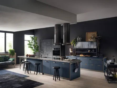 Cucina Moderna Diesel get Together 08 Kitchen in Blue di Scavolini