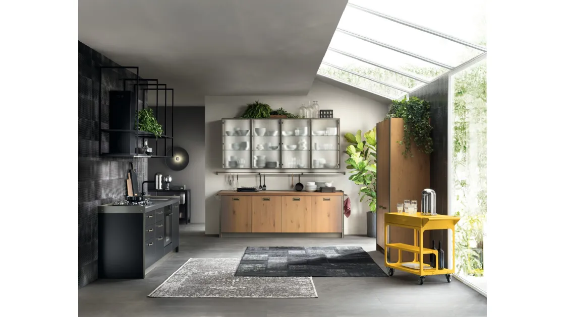 Cucina Moderna Diesel get Together 07 Ruxe Wood Gradient di Scavolini