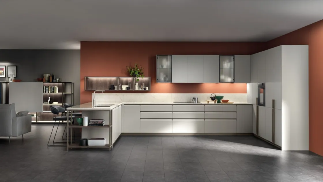 Cucina Moderna Formalia 05 in PET Pioggia di Scavolini