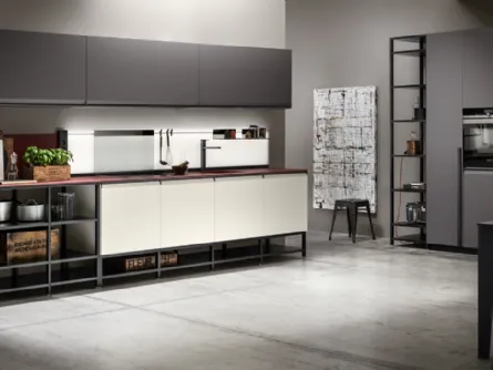Cucina Moderna Formalia 06 in PET Talco e Notte di Scavolini