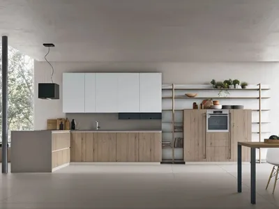 Cucina Moderna con penisola Natural 09 di Stosa