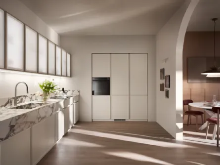 Cucina Moderna ad angolo Poetica 02 in legno di Frassino di Scavolini