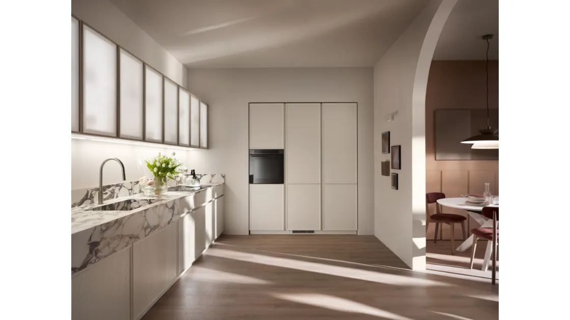 Cucina Moderna ad angolo Poetica 02 in legno di Frassino di Scavolini