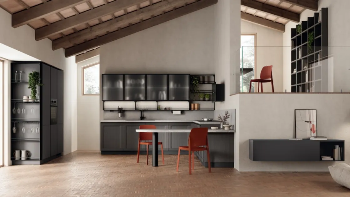 Cucina Moderna con penisola Regola 04 di Scavolini