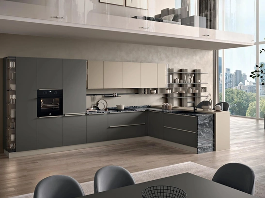 Cucina Moderna con penisola Sky 03 di Spar