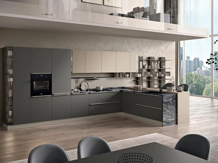 Cucina Moderna con penisola Sky 03 di Spar