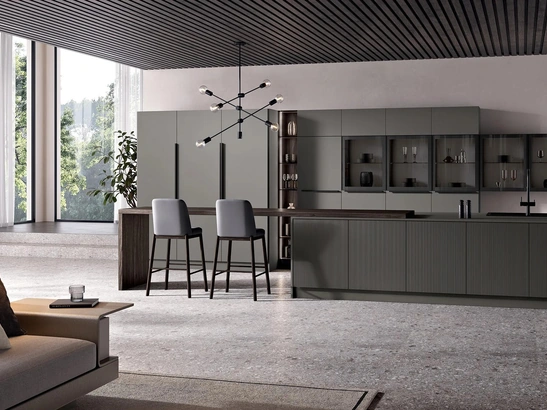 Cucina Moderna con isola Sky 04 di Spar