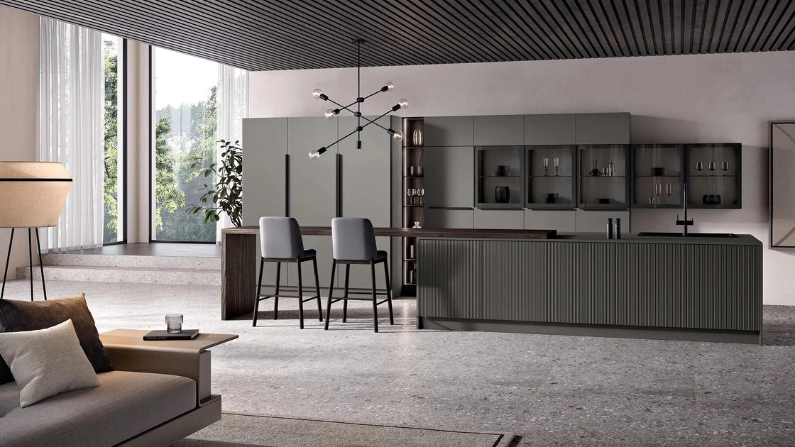 Cucina Moderna con isola Sky 04 di Spar
