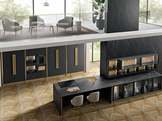 Cucina Moderna con penisola Deluxe 01 di Spar