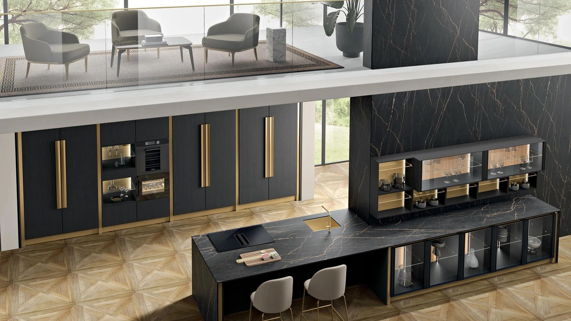 Cucina Moderna con penisola Deluxe 01 di Spar