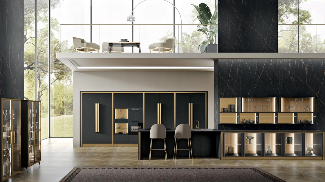 Cucina Moderna con penisola Deluxe 01 di Spar